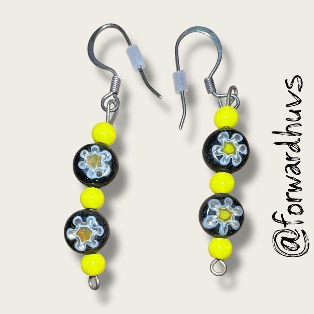 Bundle Sale 3 for $15 | Handcrafted Millefiori Beaded Earrings